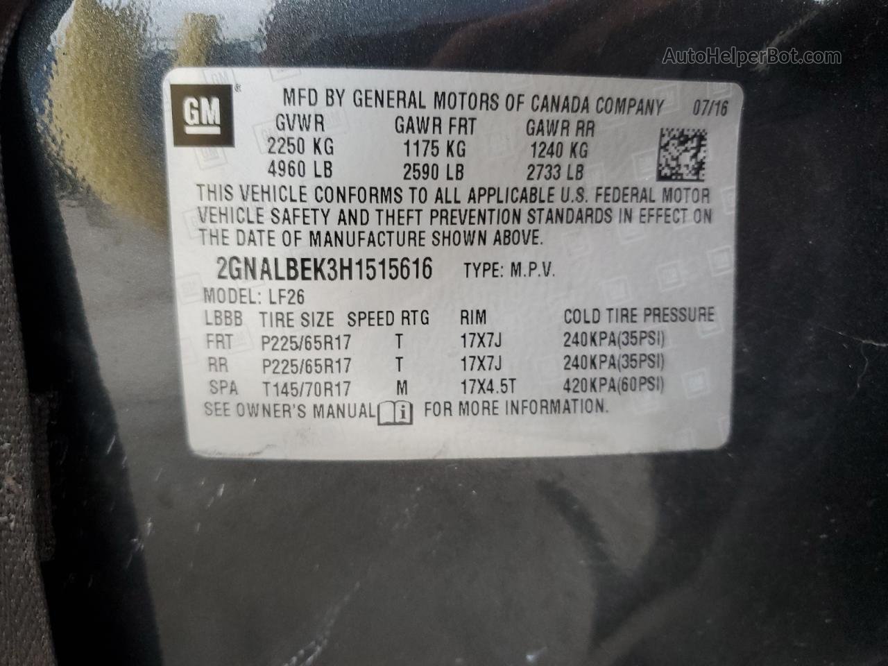 2017 Chevrolet Equinox Ls Серый vin: 2GNALBEK3H1515616