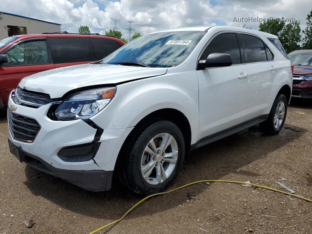 2017 Chevrolet Equinox Ls Белый vin: 2GNALBEK3H1531038