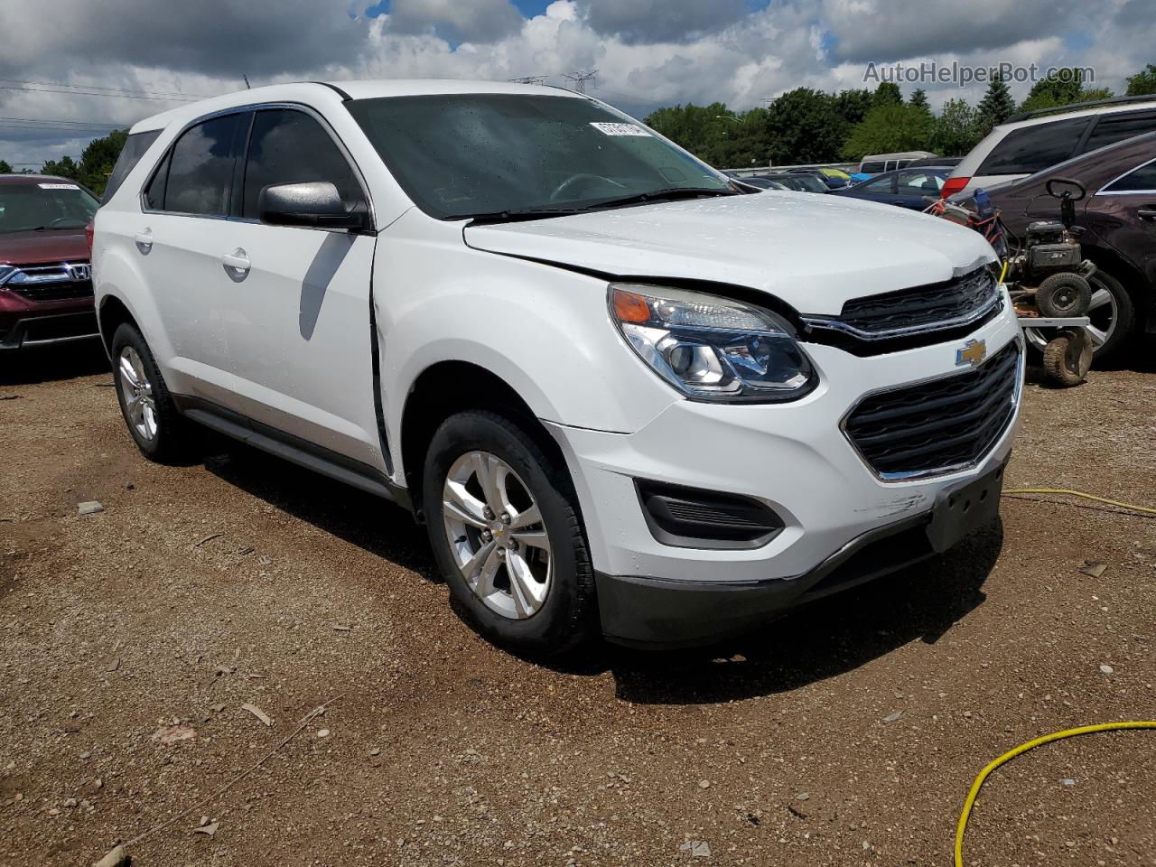 2017 Chevrolet Equinox Ls Белый vin: 2GNALBEK3H1531038