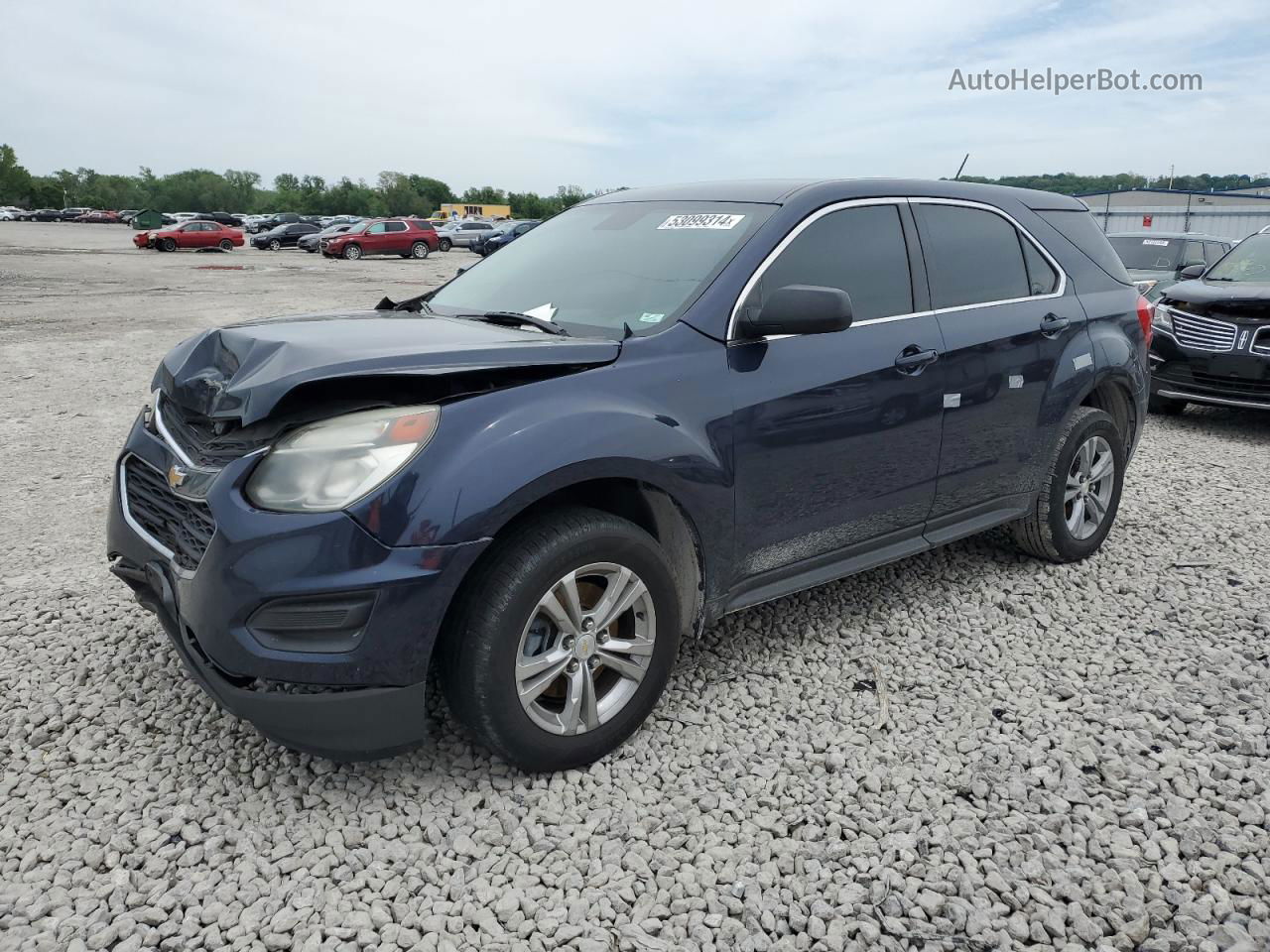 2017 Chevrolet Equinox Ls Синий vin: 2GNALBEK3H1583768