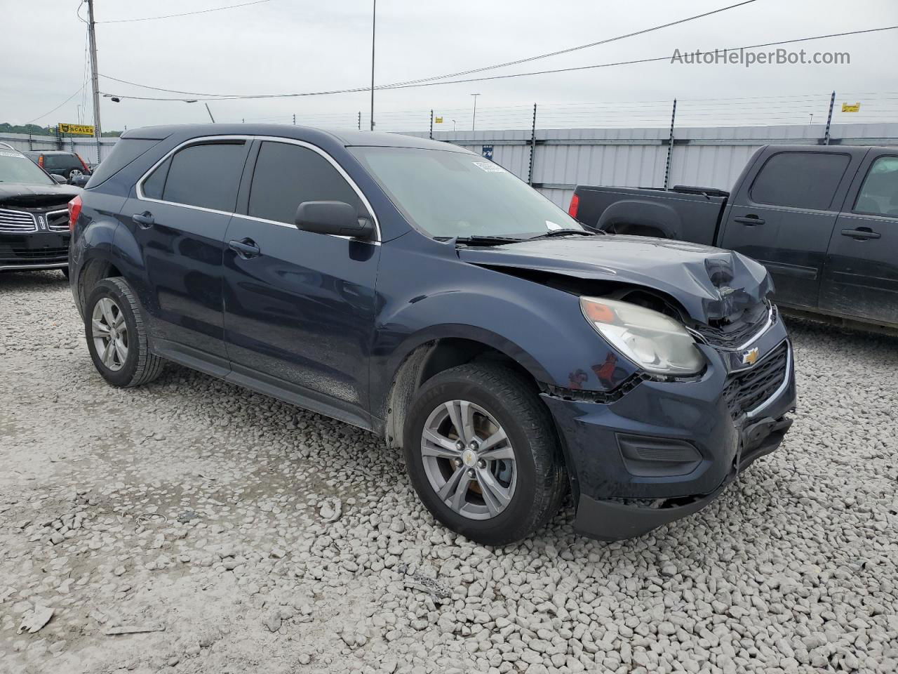 2017 Chevrolet Equinox Ls Синий vin: 2GNALBEK3H1583768