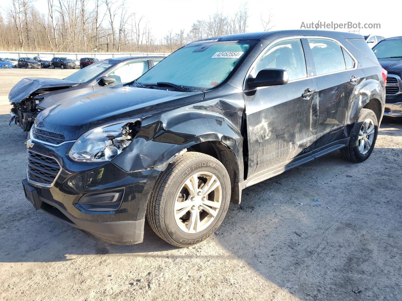 2017 Chevrolet Equinox Ls Black vin: 2GNALBEK3H1590185