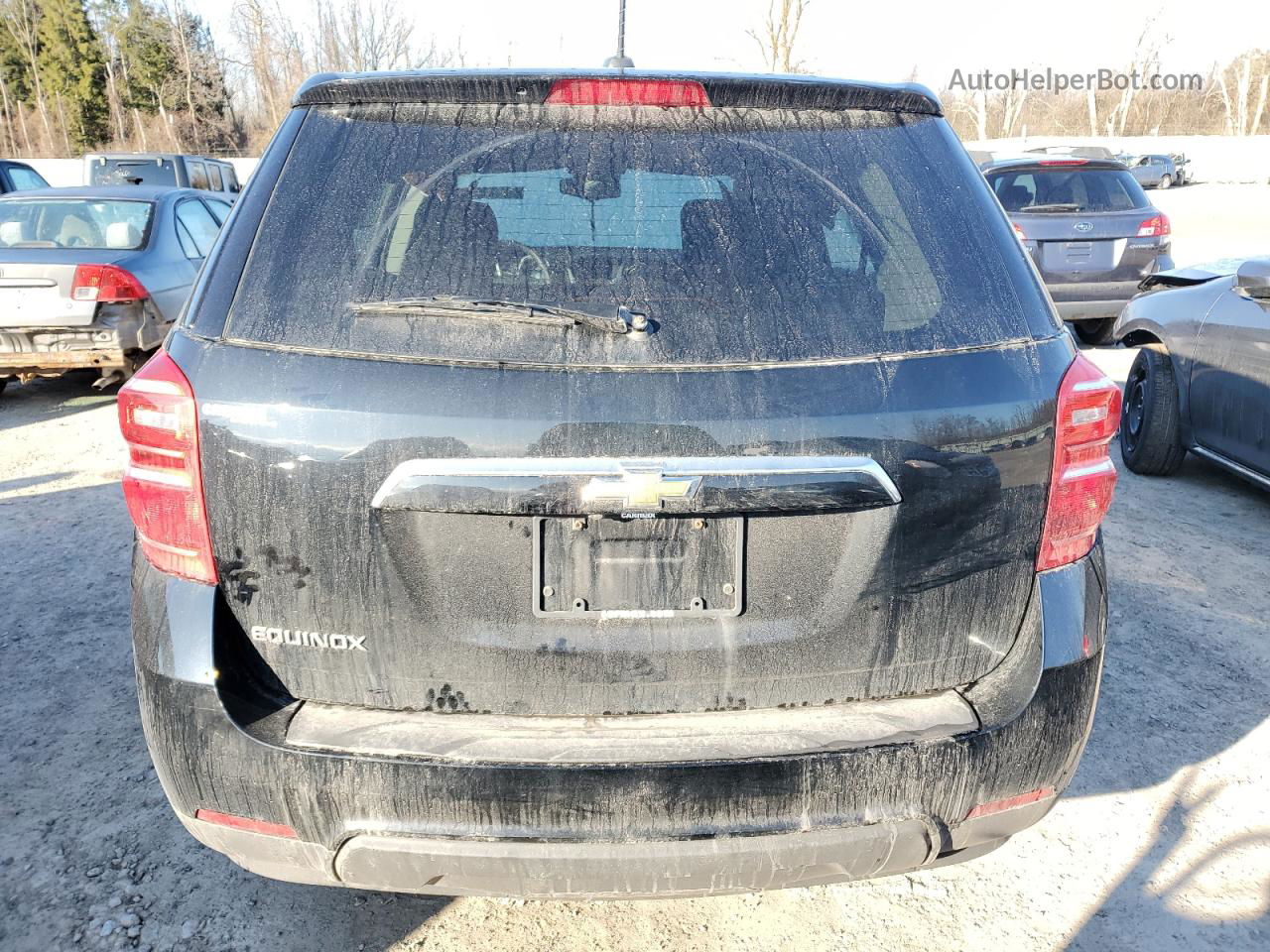 2017 Chevrolet Equinox Ls Black vin: 2GNALBEK3H1590185