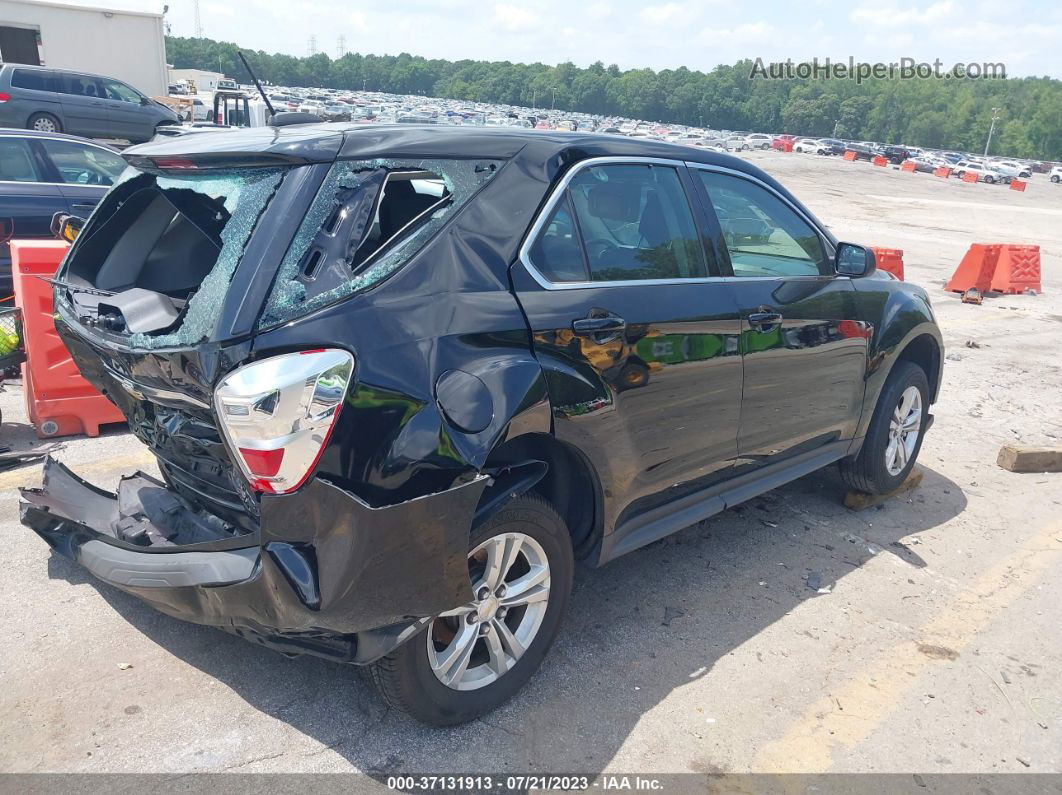 2016 Chevrolet Equinox Ls Black vin: 2GNALBEK4G1123291