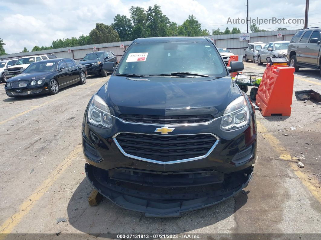 2016 Chevrolet Equinox Ls Black vin: 2GNALBEK4G1123291