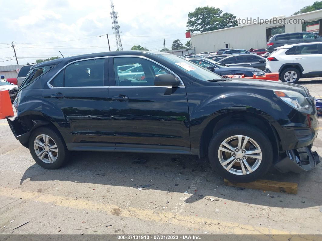 2016 Chevrolet Equinox Ls Black vin: 2GNALBEK4G1123291