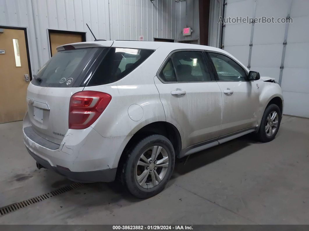 2016 Chevrolet Equinox Ls White vin: 2GNALBEK4G1169283