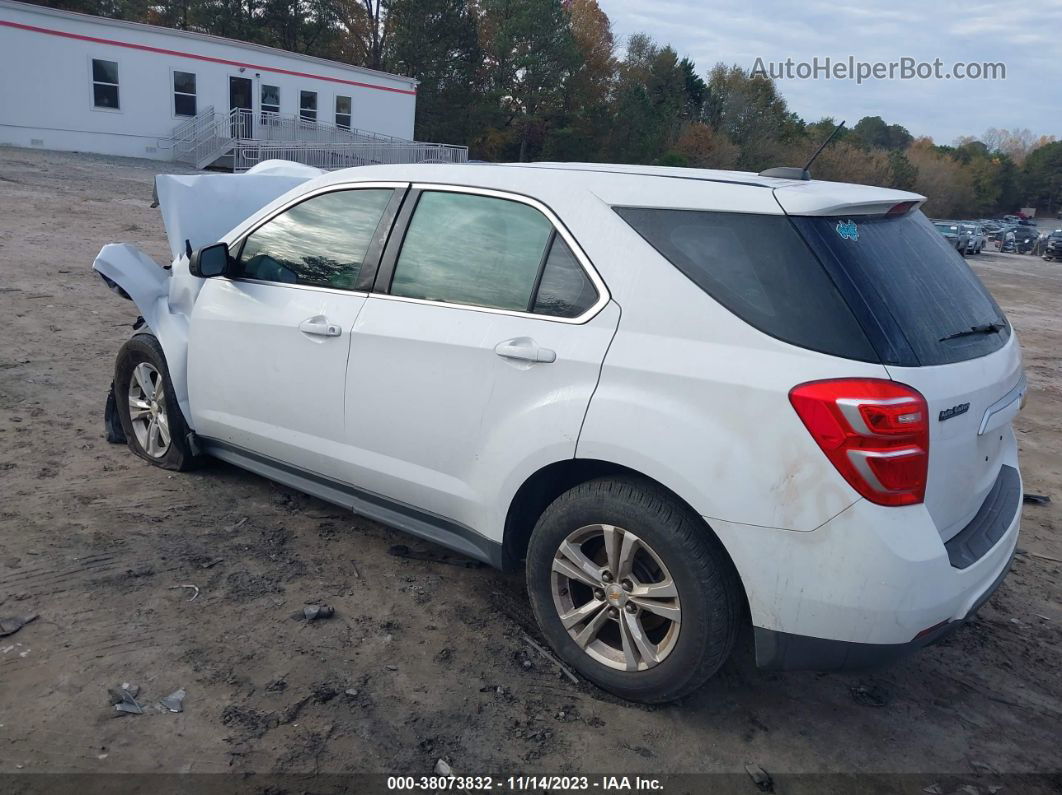 2016 Chevrolet Equinox Ls White vin: 2GNALBEK4G6333358