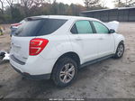 2016 Chevrolet Equinox Ls White vin: 2GNALBEK4G6333358