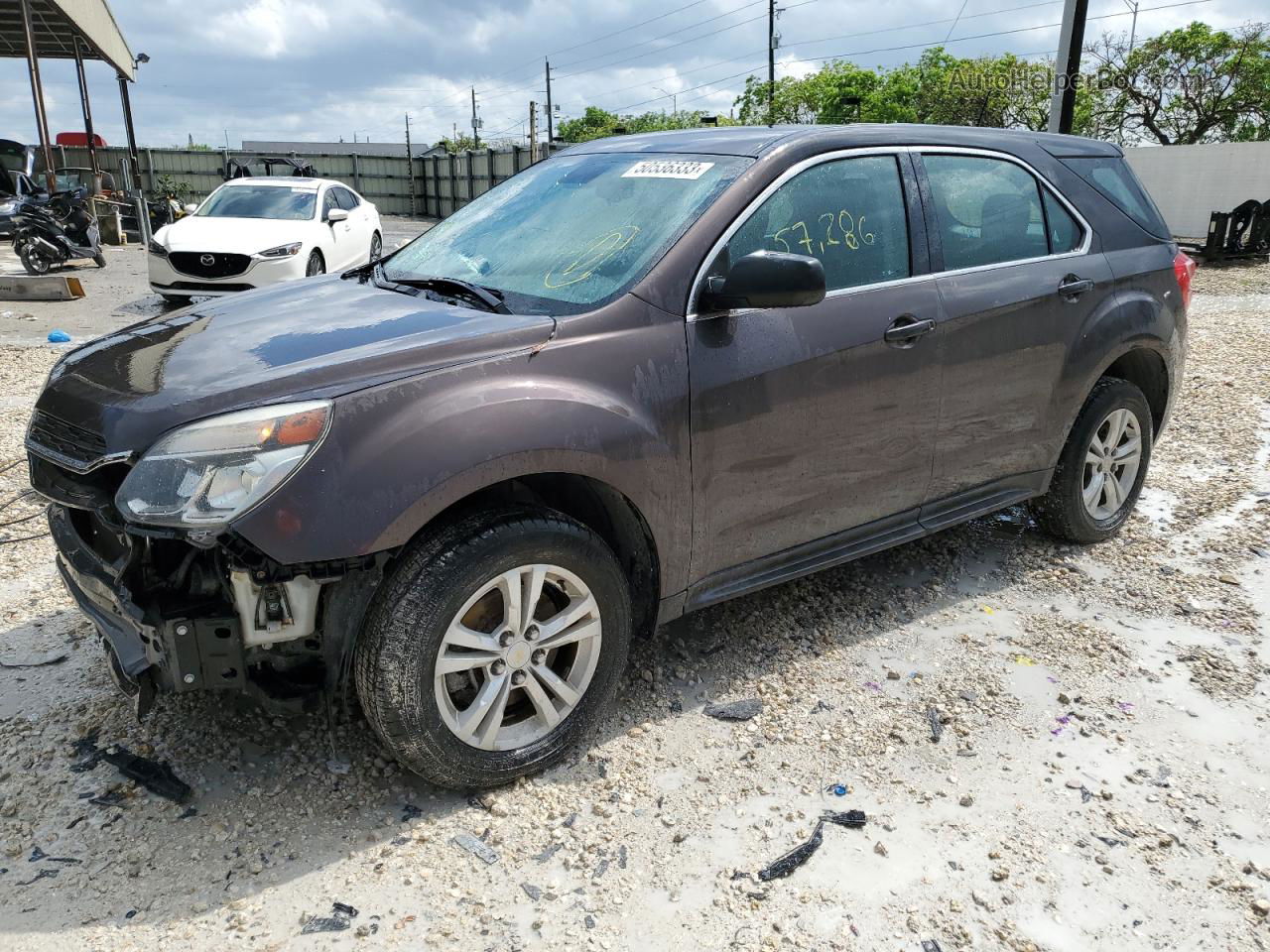 2016 Chevrolet Equinox Ls Brown vin: 2GNALBEK4G6353206