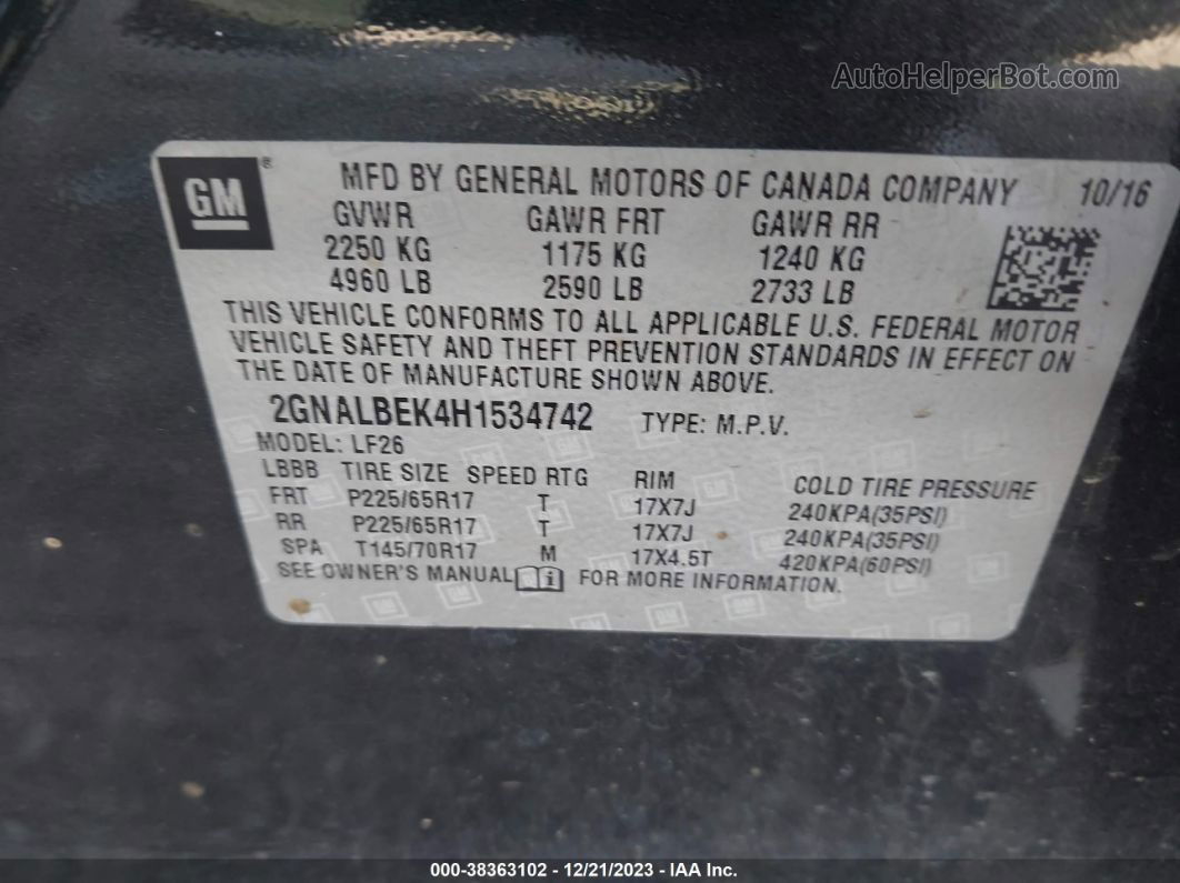 2017 Chevrolet Equinox Ls Gray vin: 2GNALBEK4H1534742