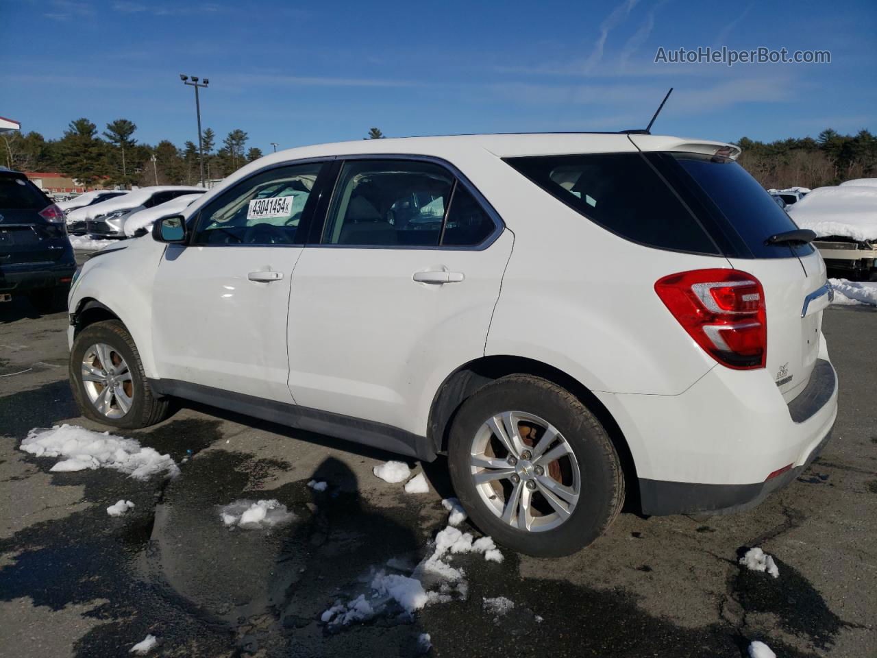 2017 Chevrolet Equinox Ls White vin: 2GNALBEK4H1548933