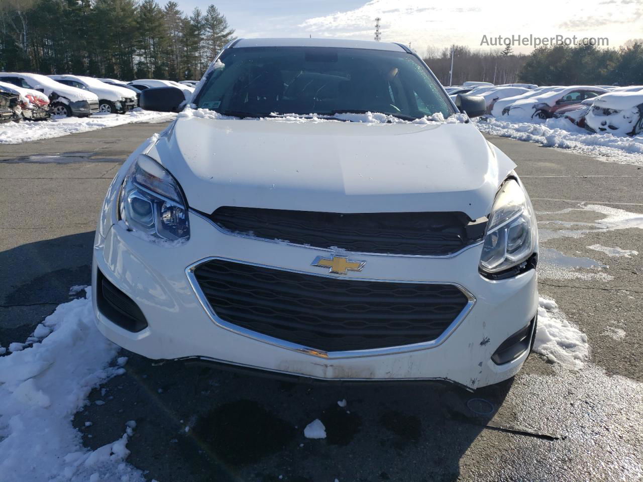 2017 Chevrolet Equinox Ls White vin: 2GNALBEK4H1548933