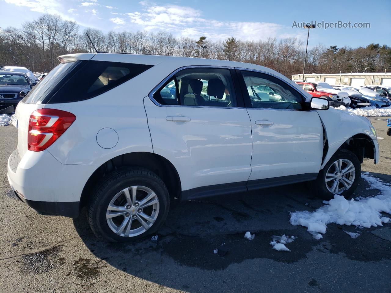 2017 Chevrolet Equinox Ls White vin: 2GNALBEK4H1548933