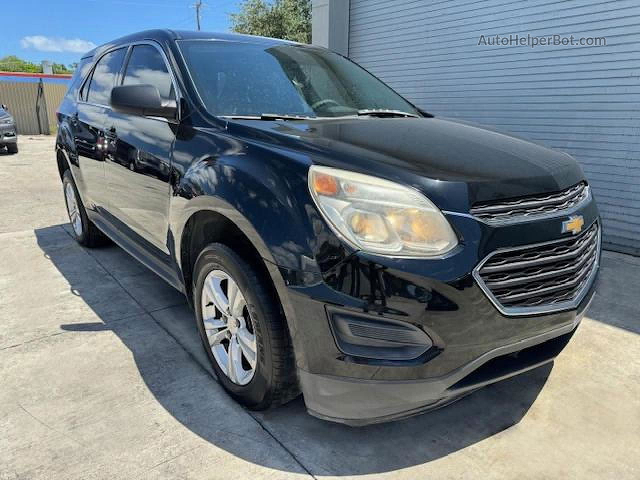 2016 Chevrolet Equinox Ls Black vin: 2GNALBEK5G1130251