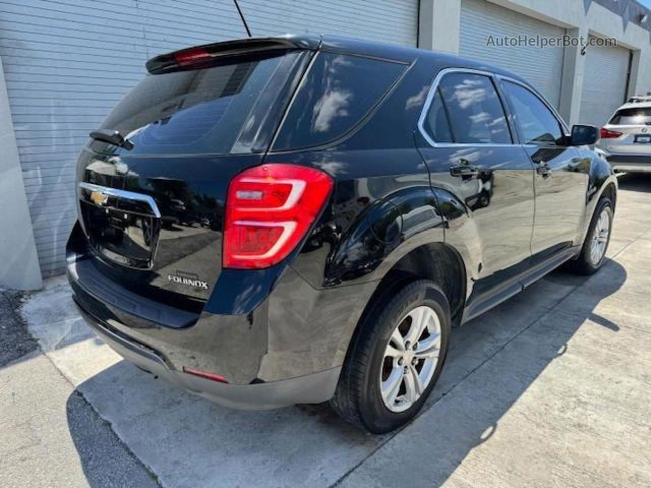 2016 Chevrolet Equinox Ls Black vin: 2GNALBEK5G1130251