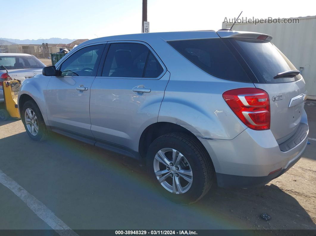 2016 Chevrolet Equinox Ls Silver vin: 2GNALBEK5G1170457