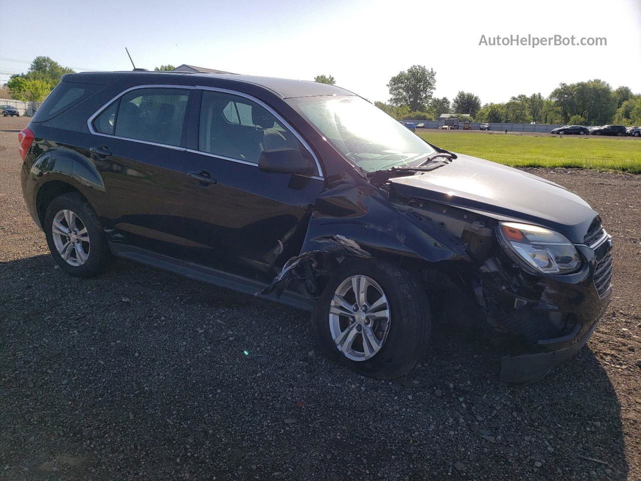 2017 Chevrolet Equinox Ls Black vin: 2GNALBEK5H1555812