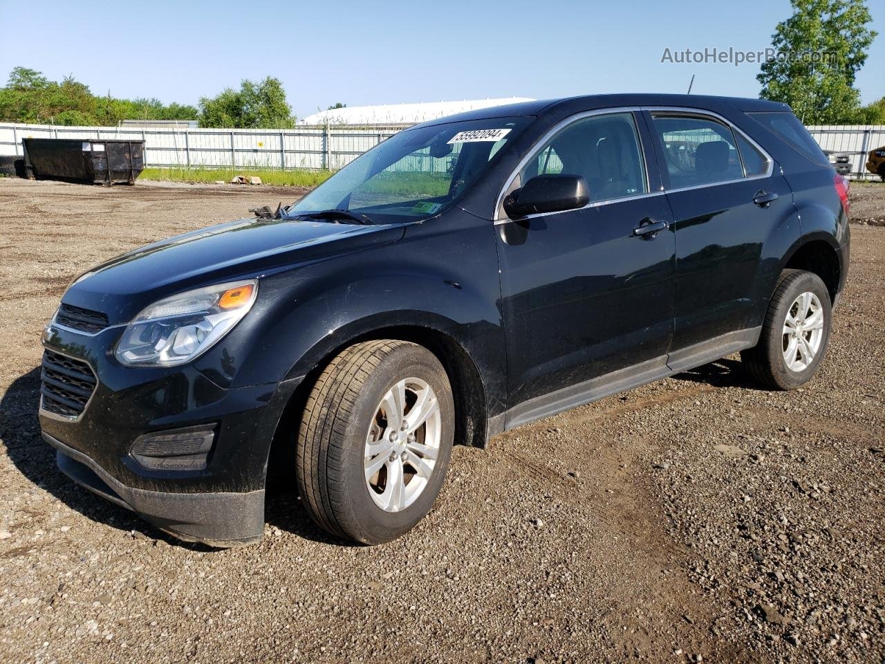 2017 Chevrolet Equinox Ls Black vin: 2GNALBEK5H1555812