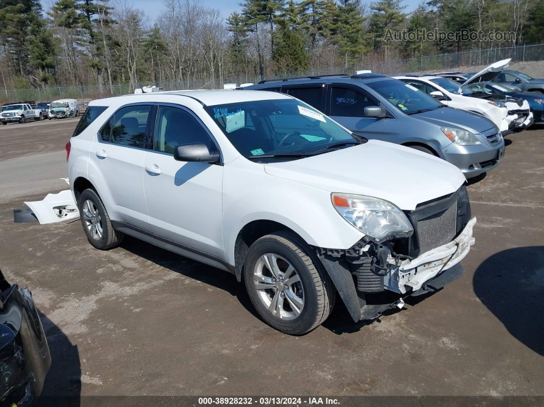 2012 Chevrolet Equinox Ls White vin: 2GNALBEK6C1337676