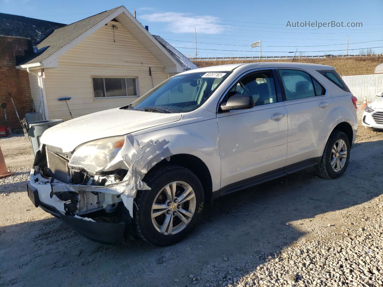 2012 Chevrolet Equinox Ls White vin: 2GNALBEK6C6369790