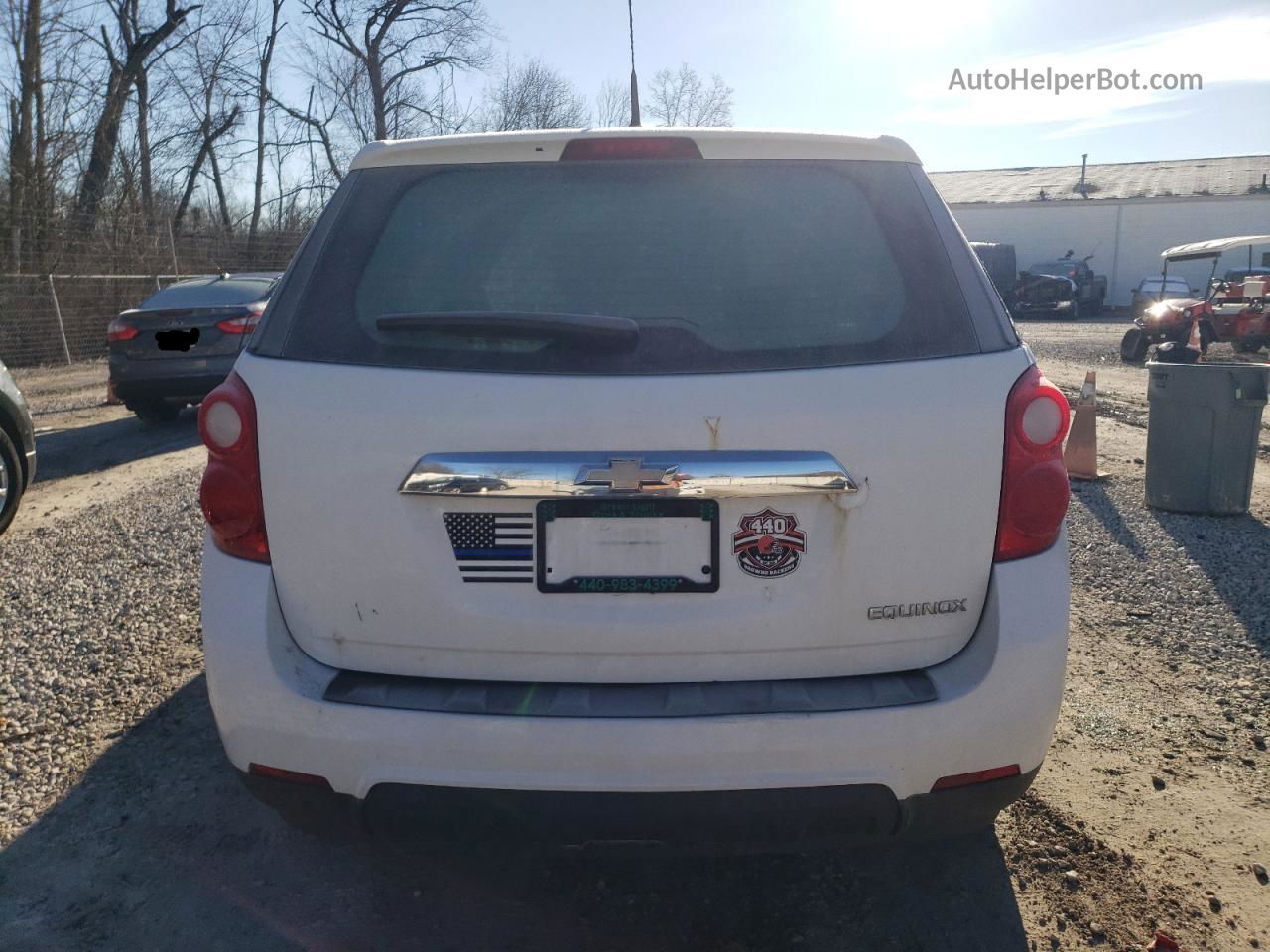 2012 Chevrolet Equinox Ls White vin: 2GNALBEK6C6369790