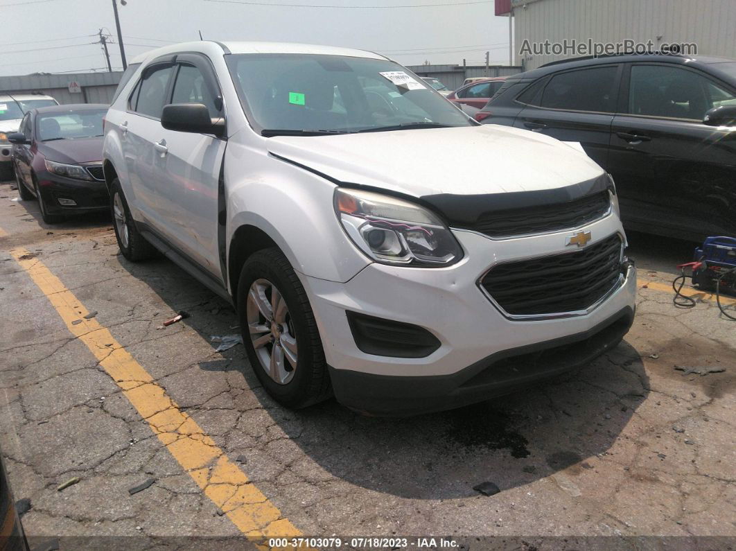 2016 Chevrolet Equinox Ls White vin: 2GNALBEK6G1150914