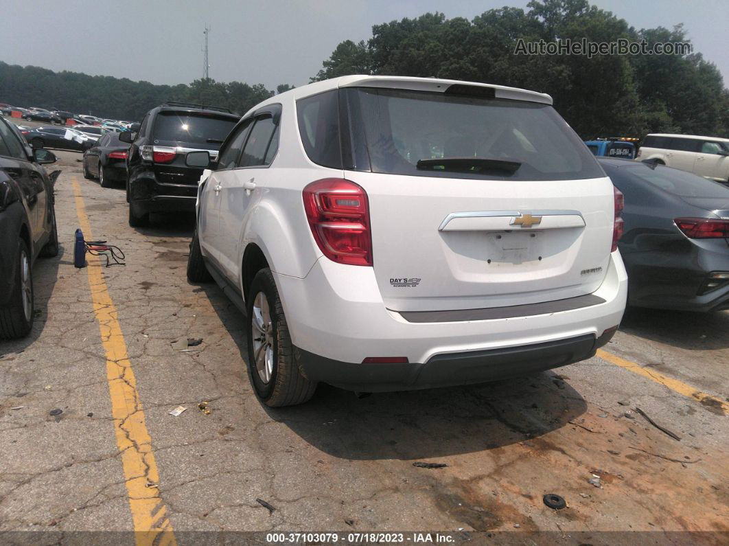 2016 Chevrolet Equinox Ls White vin: 2GNALBEK6G1150914