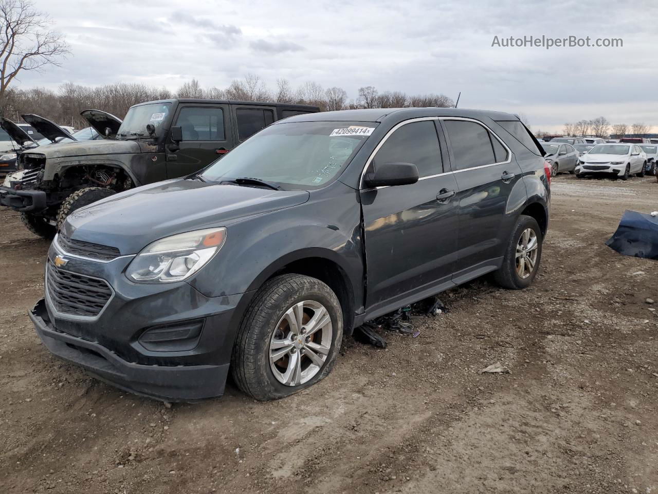 2017 Chevrolet Equinox Ls Gray vin: 2GNALBEK6H1530384