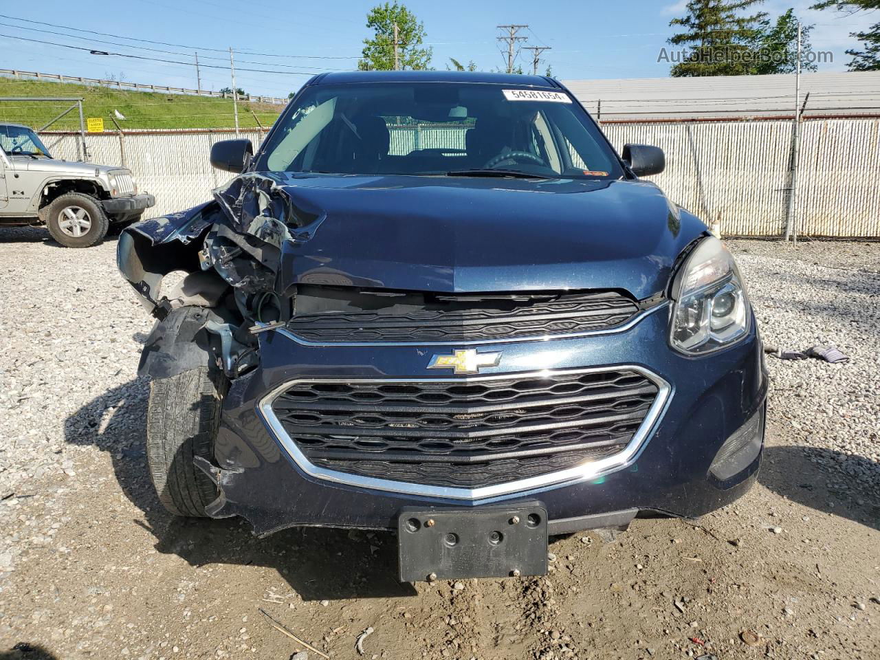 2017 Chevrolet Equinox Ls Синий vin: 2GNALBEK6H1556242