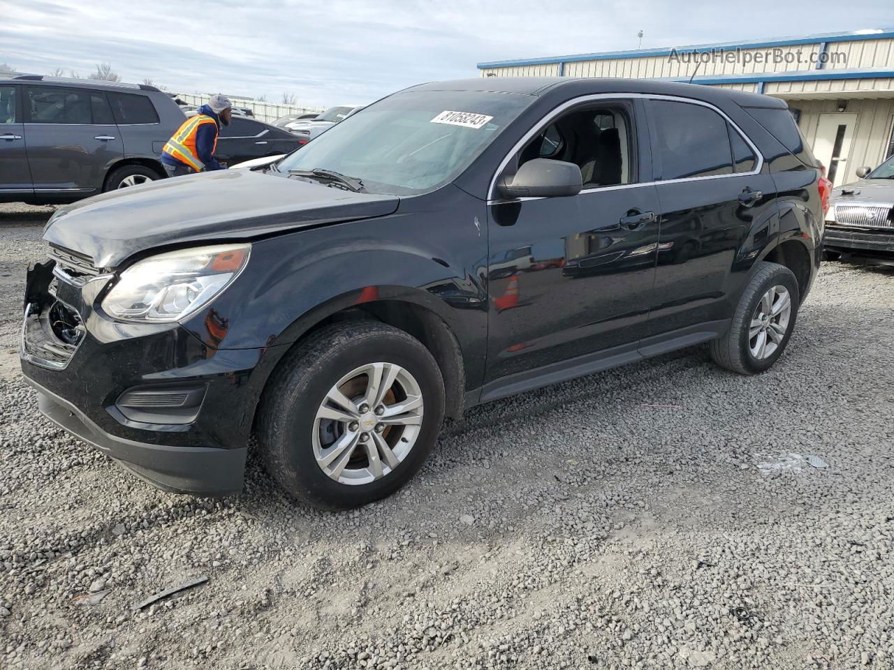 2017 Chevrolet Equinox Ls Black vin: 2GNALBEK6H1558573