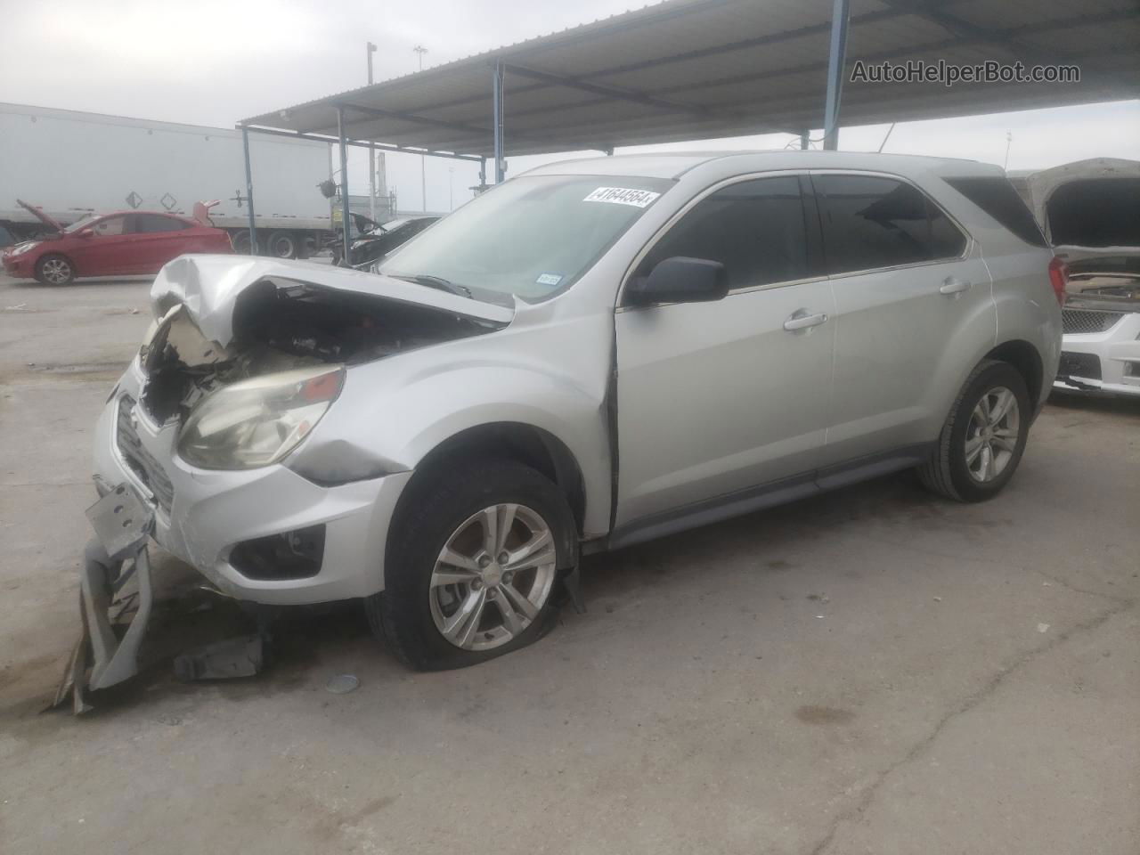 2017 Chevrolet Equinox Ls Silver vin: 2GNALBEK6H1574210