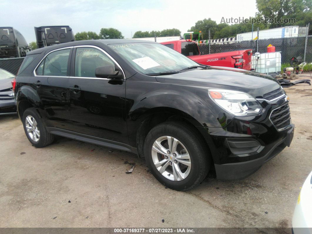 2017 Chevrolet Equinox Ls Black vin: 2GNALBEK6H1608064