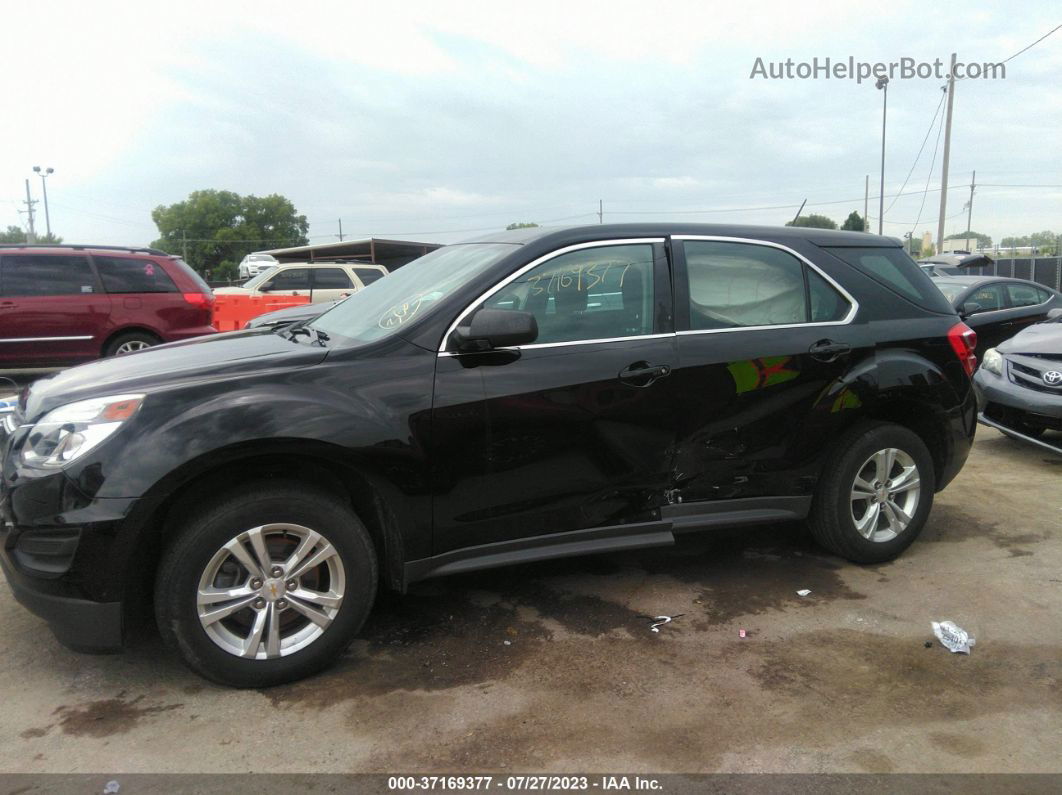 2017 Chevrolet Equinox Ls Black vin: 2GNALBEK6H1608064