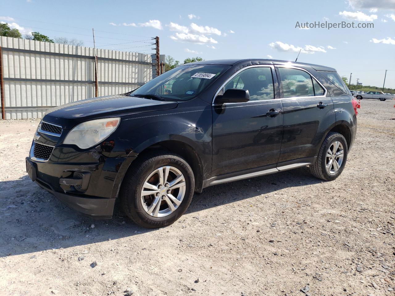 2012 Chevrolet Equinox Ls Black vin: 2GNALBEK7C1266567