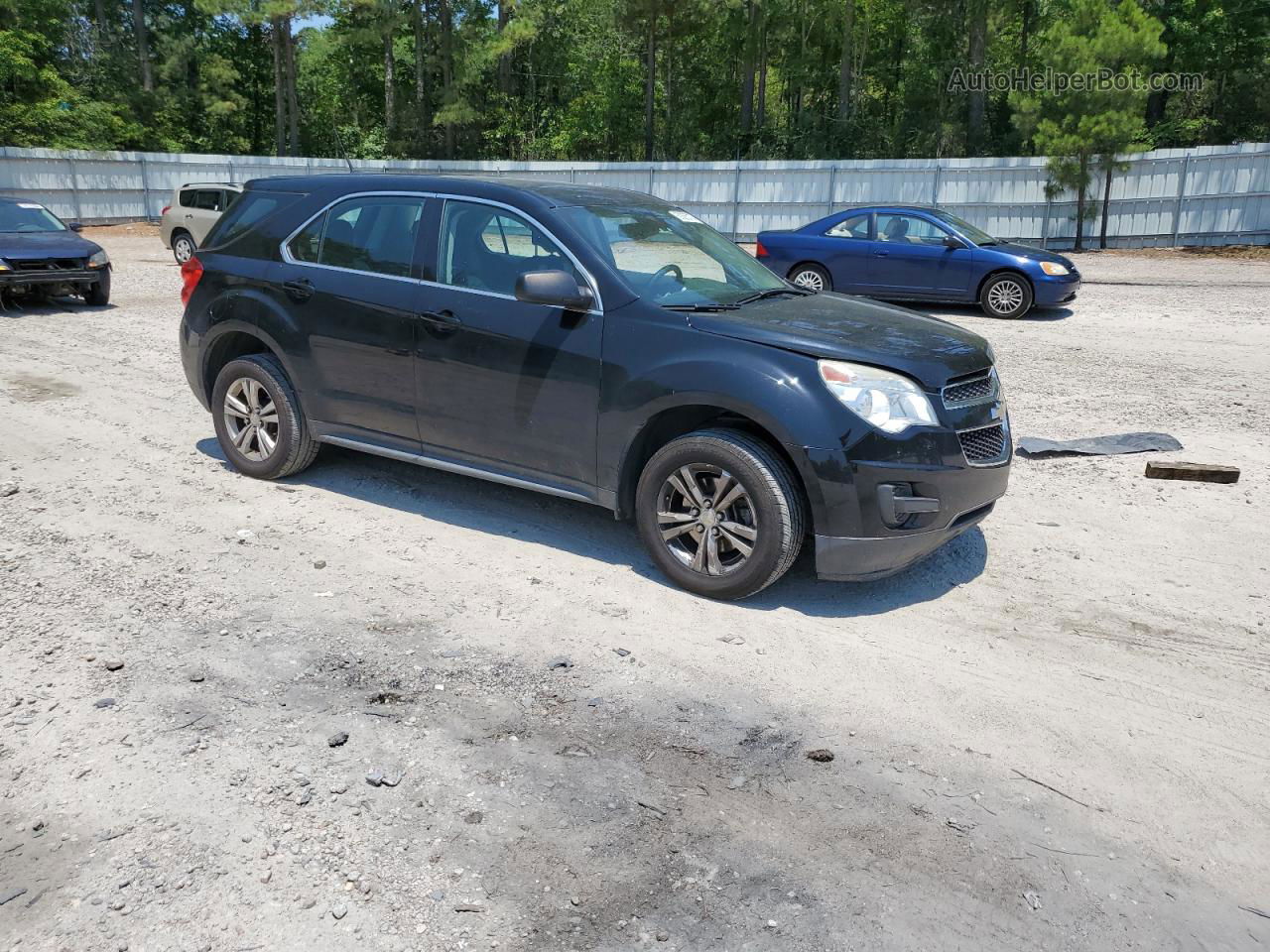 2012 Chevrolet Equinox Ls Black vin: 2GNALBEK7C6334823