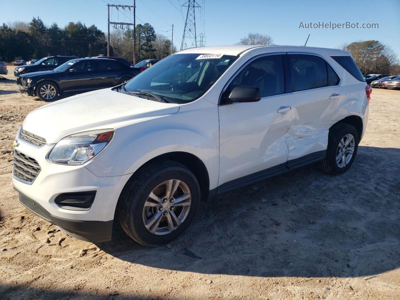 2016 Chevrolet Equinox Ls White vin: 2GNALBEK7G1127819