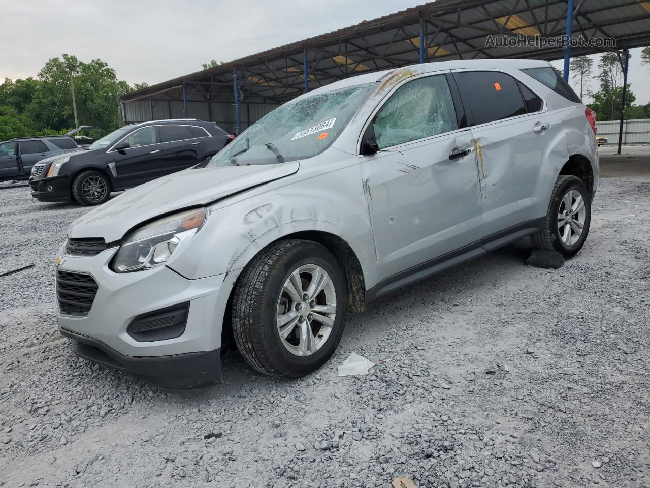 2016 Chevrolet Equinox Ls Silver vin: 2GNALBEK7G1134933