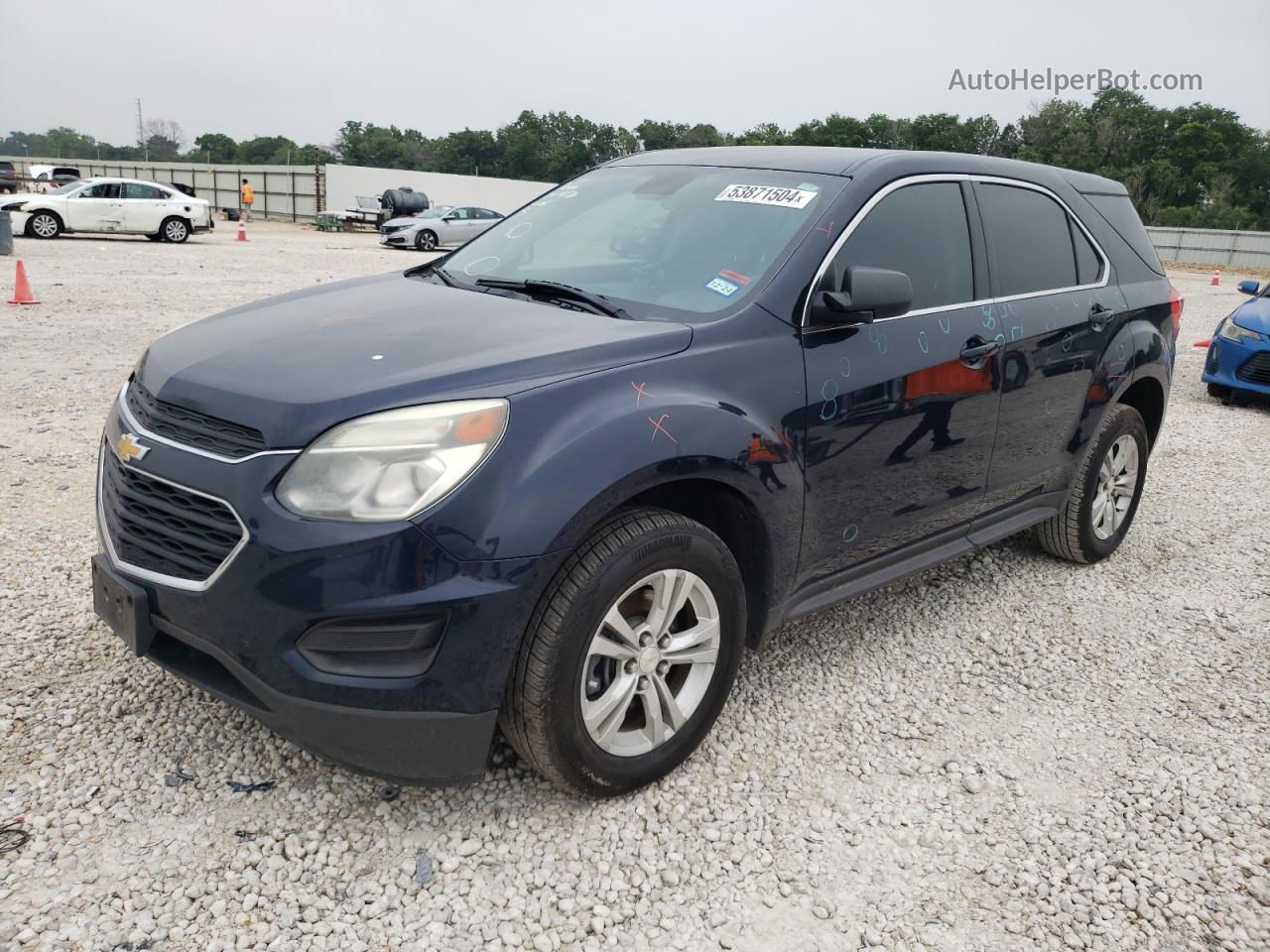 2016 Chevrolet Equinox Ls Blue vin: 2GNALBEK7G1142210