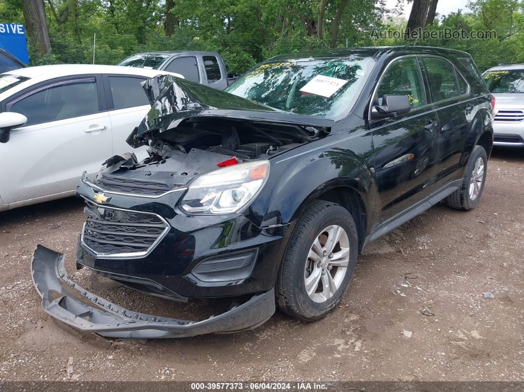 2016 Chevrolet Equinox Ls Black vin: 2GNALBEK7G1152753