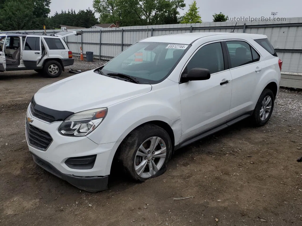 2016 Chevrolet Equinox Ls White vin: 2GNALBEK7G6306879