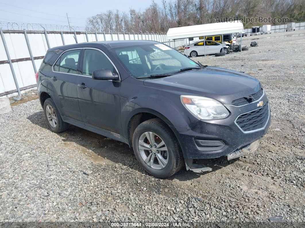 2016 Chevrolet Equinox Ls Black vin: 2GNALBEK7G6318515