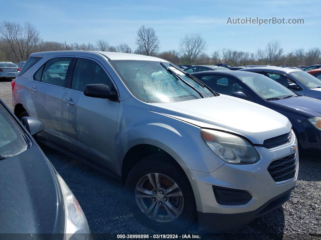 2017 Chevrolet Equinox Ls Silver vin: 2GNALBEK7H1504537