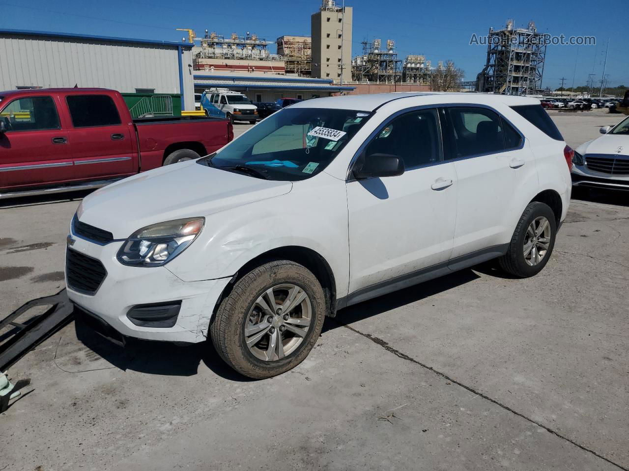 2017 Chevrolet Equinox Ls White vin: 2GNALBEK7H1534461