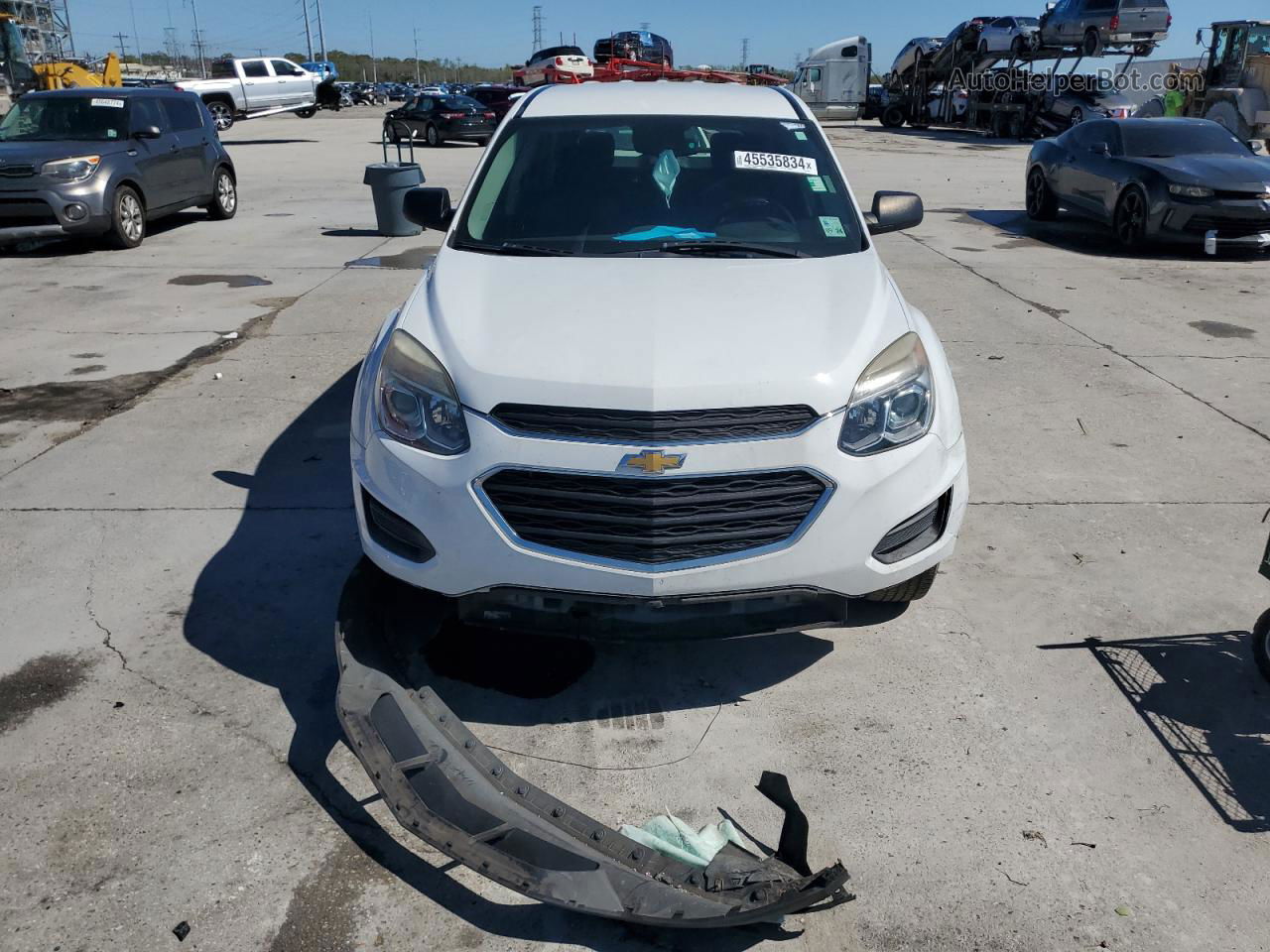 2017 Chevrolet Equinox Ls White vin: 2GNALBEK7H1534461