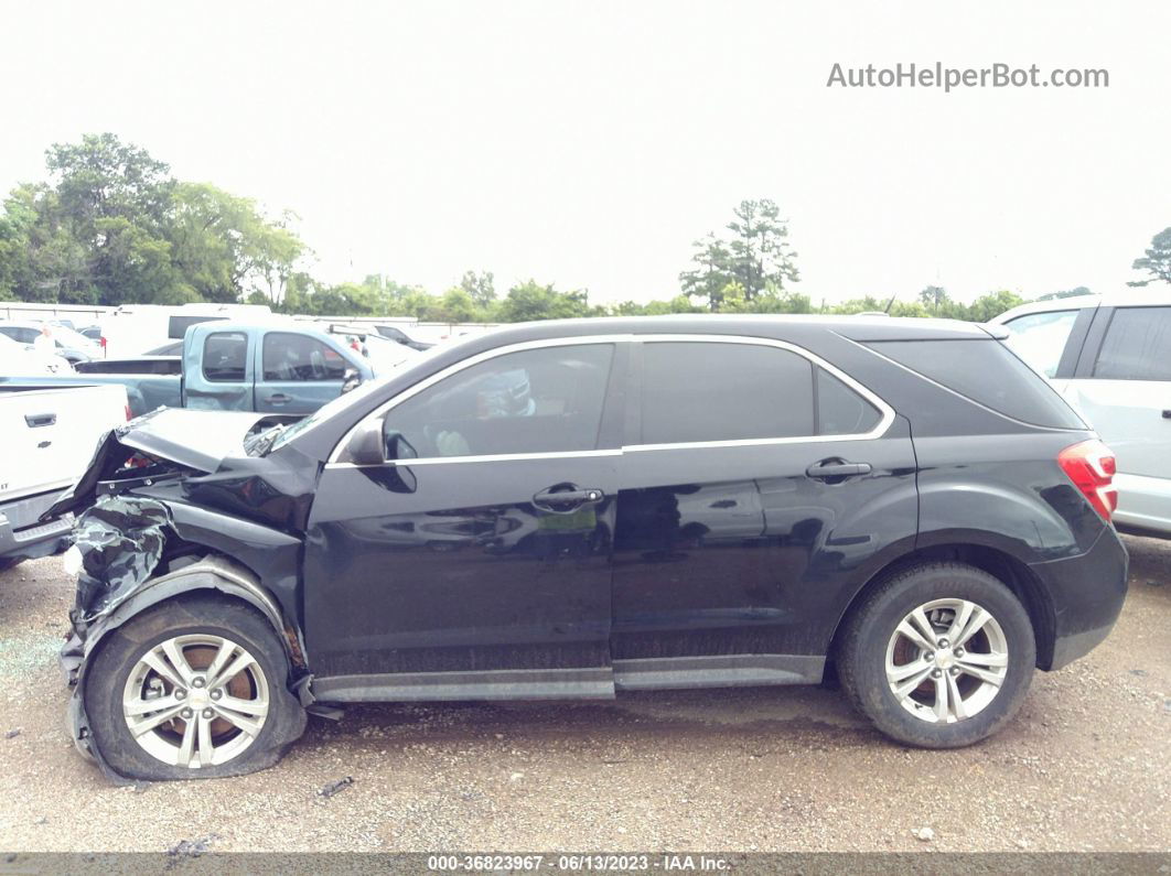 2017 Chevrolet Equinox Ls Black vin: 2GNALBEK7H1596636