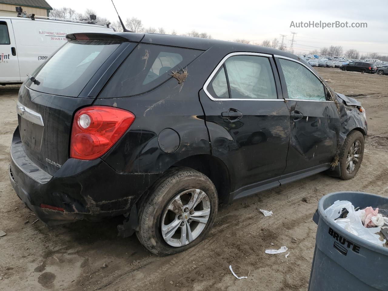 2012 Chevrolet Equinox Ls Black vin: 2GNALBEK8C1282616