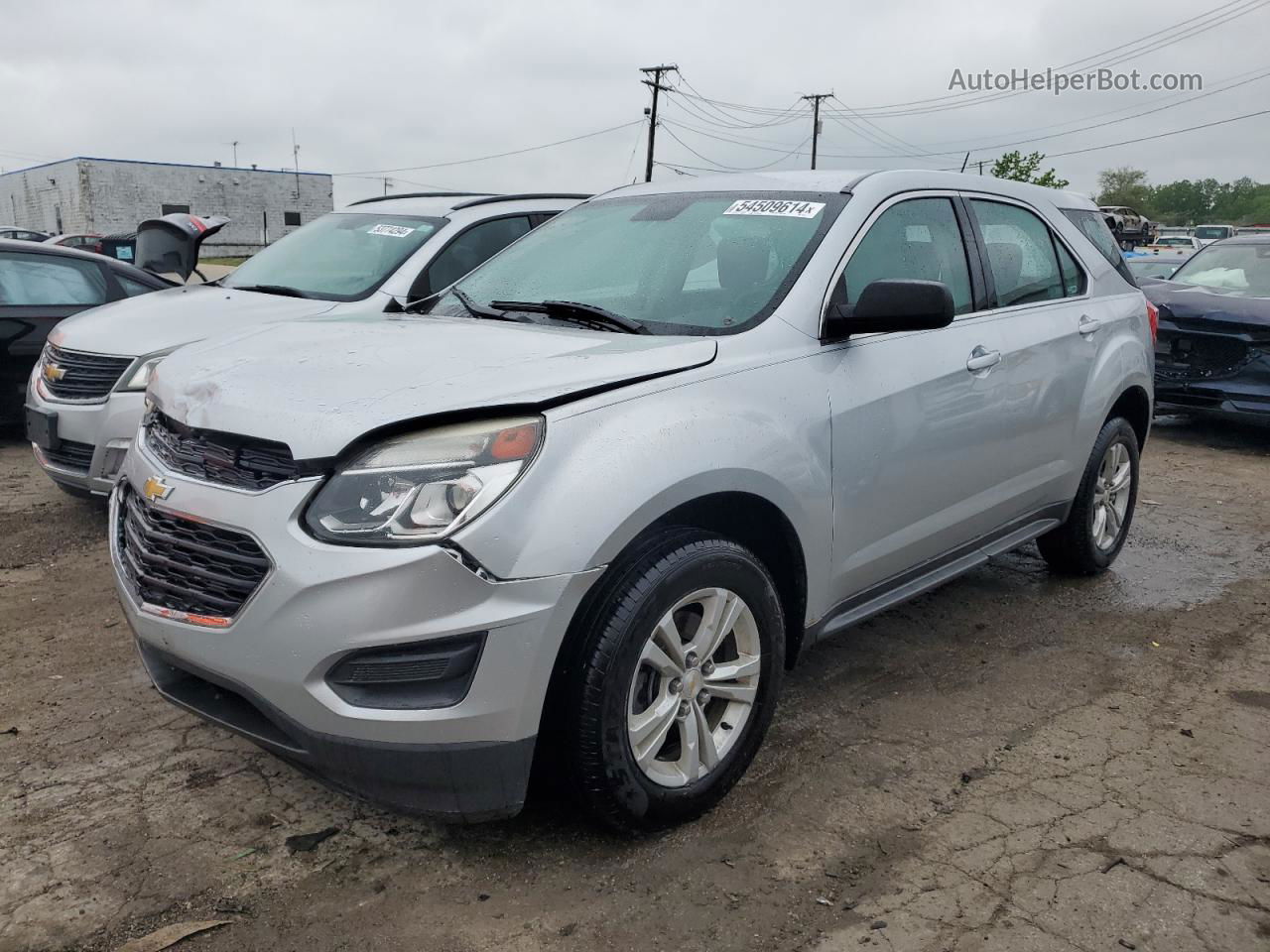 2016 Chevrolet Equinox Ls Silver vin: 2GNALBEK8G6109459