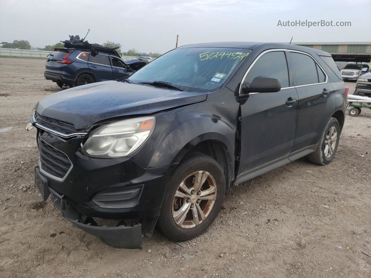 2016 Chevrolet Equinox Ls Black vin: 2GNALBEK8G6245249