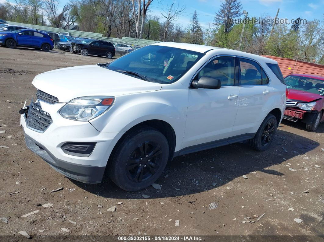 2017 Chevrolet Equinox Ls White vin: 2GNALBEK8H1525302